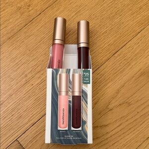 NEW bareMinerals Gleam On - Serenity and Cranberry Lip Gloss Set - Holiday 2025
